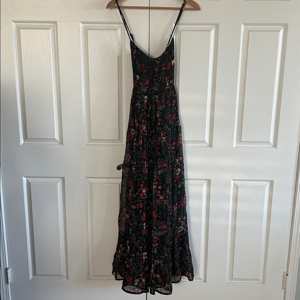 Anthropologie Payal Jain NWT Massima Black Red Floral Maxi Dress **Size XS P**🌺🌺 - Picture 5 of 10